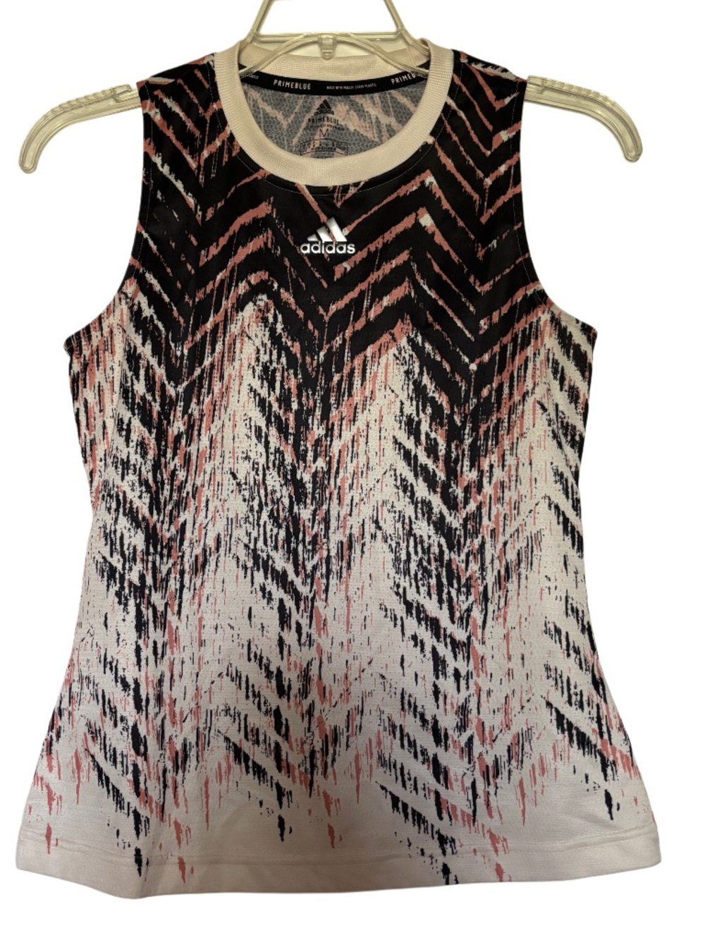 Women’s Adidas Primeblue Match Tennis Tank in Herringbone Pink Sz Md
